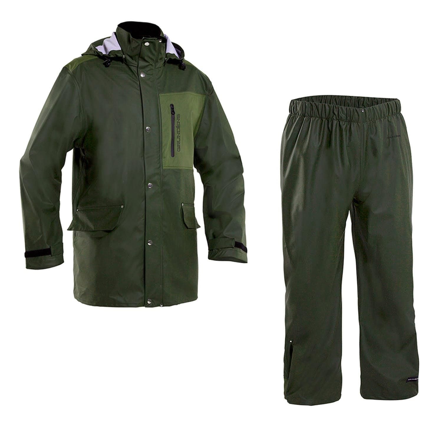 Sadeasusetti Grundéns Sunnan Set 111 takki+housut vihreä L