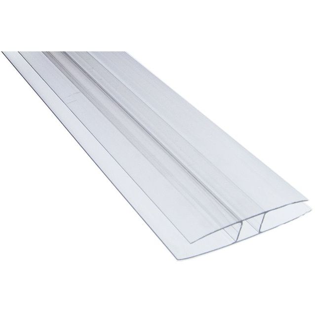 H-profiili Keraplast 10 mm PC-muovia kirkas määrämittainen