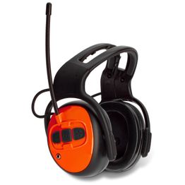 Kuulonsuojaimet Husqvarna FM-radiolla päälakisangalla