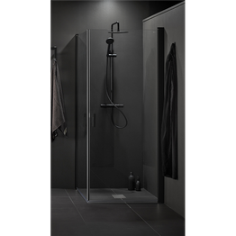 Suihkuovi Hafa Igloo Pro suora 900x2000mm musta profiili