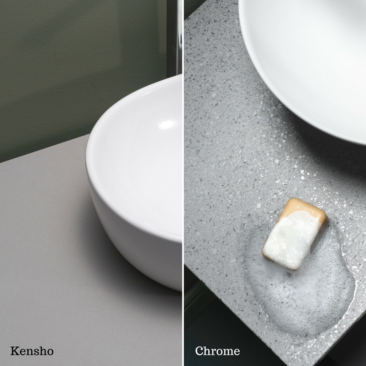 Hafa Chrome ja Kensho silestone pesuallastasot