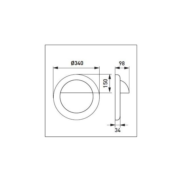 Häikäisysuoja Ensto AVR254 - AVL41 häikäisysuoja valkoinen