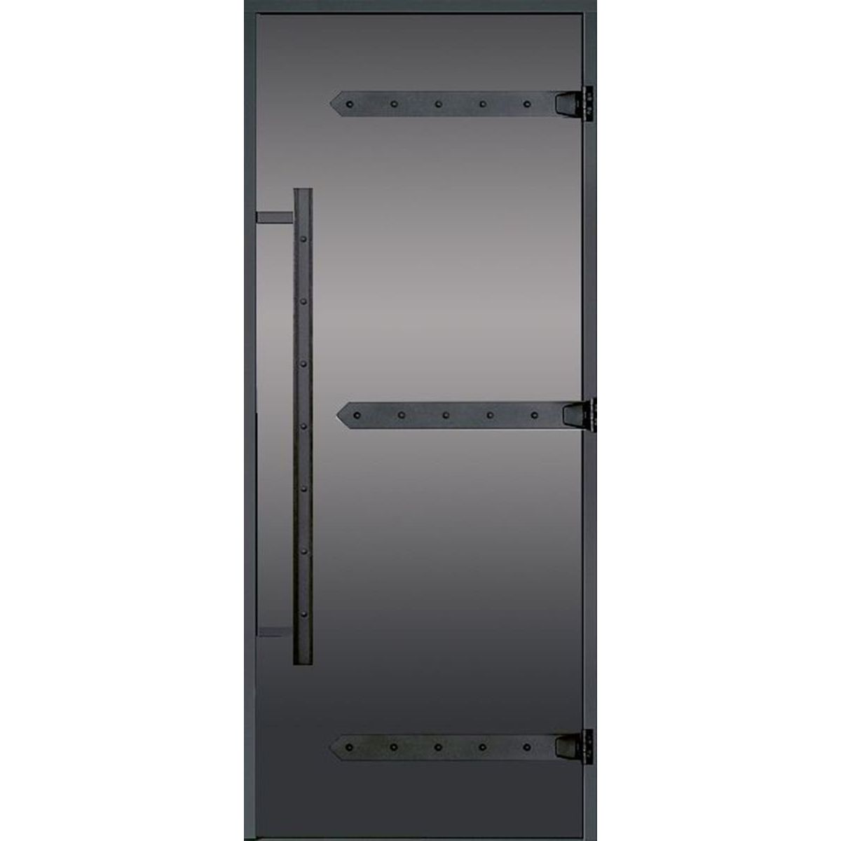 Saunan lasiovi Harvia Legend 8x21 mäntykarmeilla savunharmaa