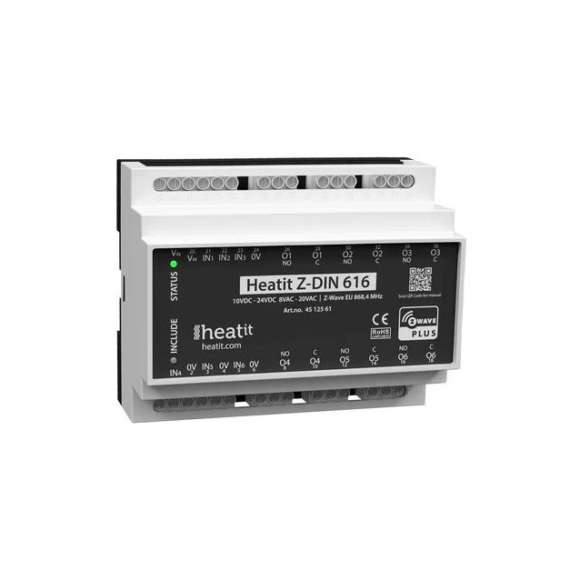 Releyksikkö Heatit Z-Wave Z-DIN 616-6x16A