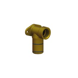 Pesukoneen poistokulma Hela 651, messinki, viemäröintikulma sisäp. karalla, 3/4x28