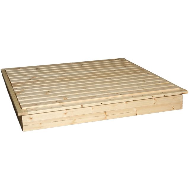 Hiekkalaatikko Miljöökoriste 120x120 cm kannellinen