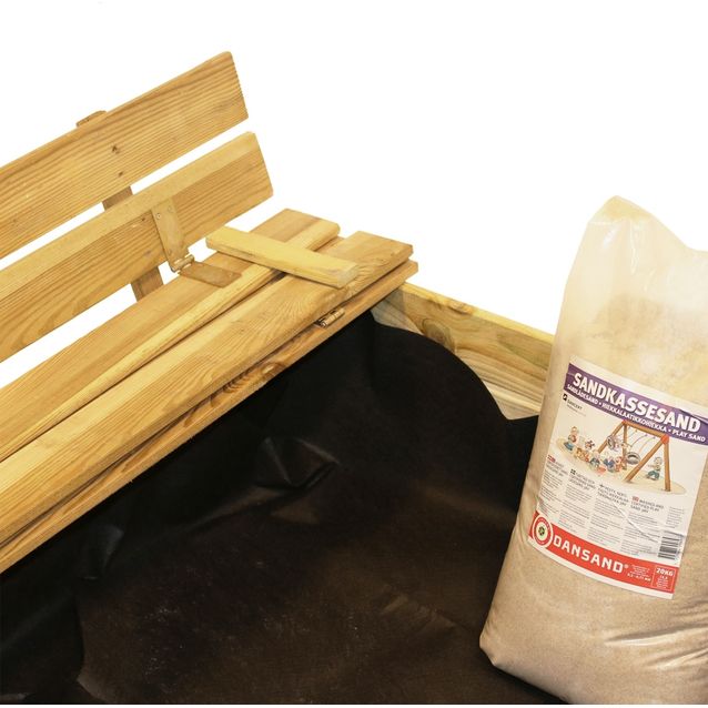 Hiekkalaatikon pohjakangas Nordic Play, 170x170cm, musta