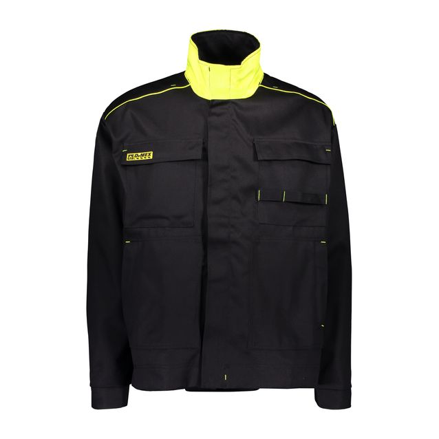 Hitsaustakki Dimex 648 palosuojattu musta/keltainen