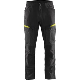 Housut Blåkläder 1456 stretch musta/huomiokeltainen