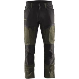 Housut Blåkläder 1456 stretch tummanvihreä/musta