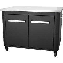 Ulkokeittiö kahdella ovella Cozze, 90x60x70cm, rosteritaso, musta