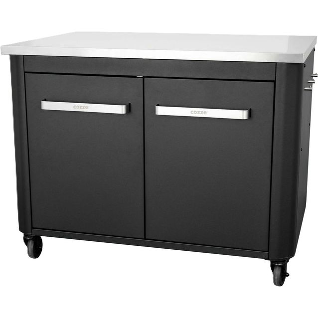 Ulkokeittiö kahdella ovella Cozze, 90x60x70cm, rosteritaso, musta