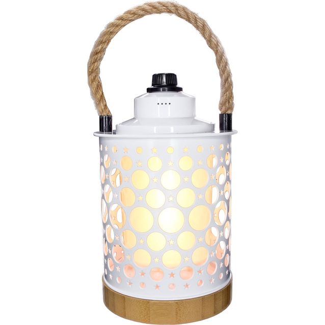 Harjun ladattava 10,8 W tunnelmallinen Stella lyhty toimii sekä valonlähteenä että sisustuselementtinä sisäkäytössä. Lyhdyn metallikuori on koristeltu pyöreillä ja tähdenmuotoisilla rei’illä, joiden läpi valo siivilöityy kauniisti. Lyhdyssä on vaihdettava