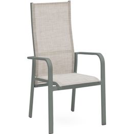 Säätötuoli Hillerstorp Hånger, 108x57x66cm, pinottava, harmaanvihreä