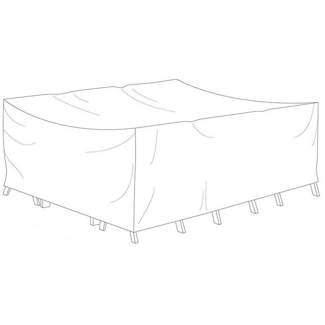 Kalustesuoja ruokailuryhmälle Hillerstorp, 220x150x110cm, polyesteri, harmaa