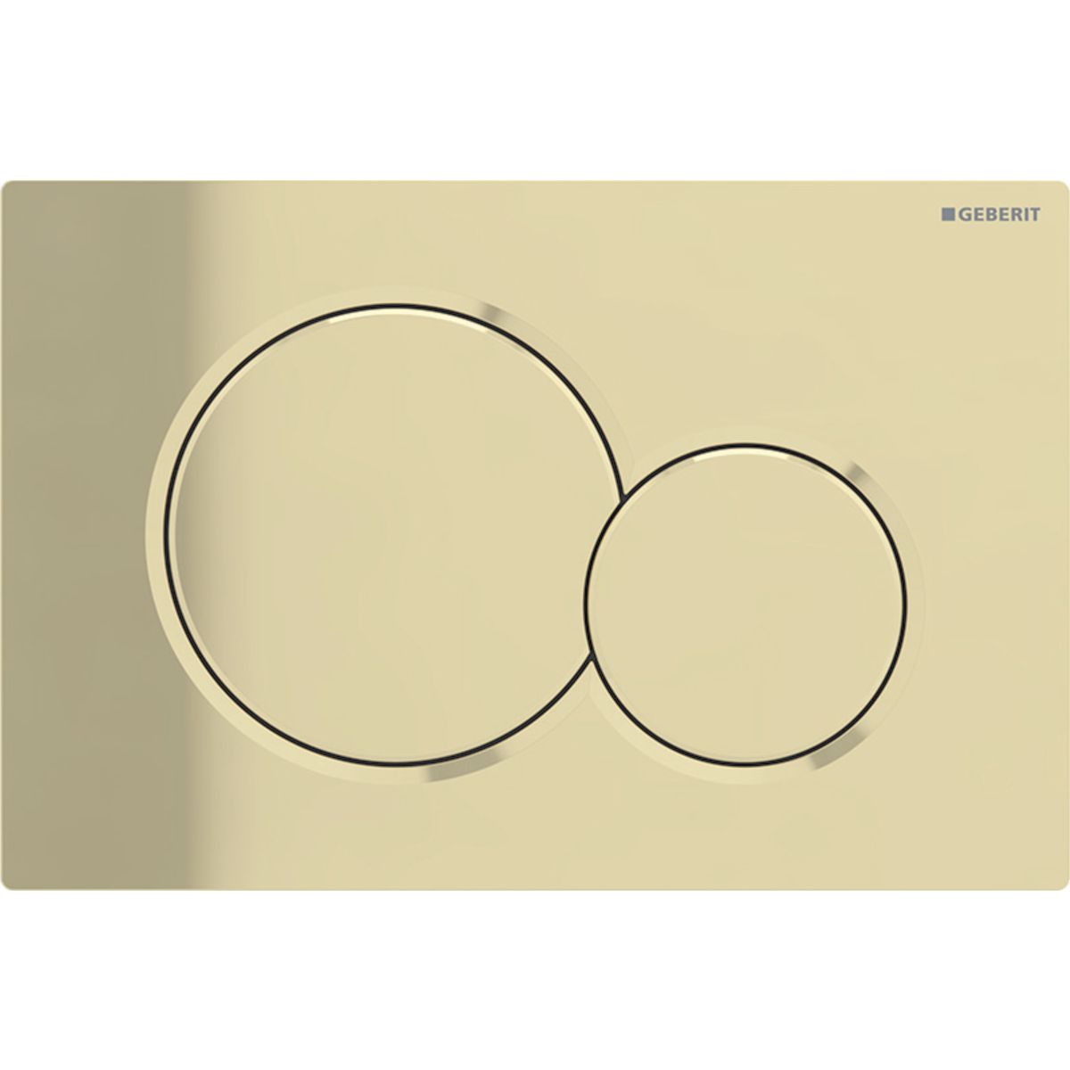 Huuhtelupainike, Geberit Sigma01, 2-H, jalomessinki, galvanoitu