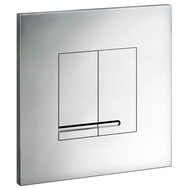Seinä-WC:n huuhtelupainike Gustavsberg Trimont XS, neliskulmainen, metalli, kiiltävä kromi