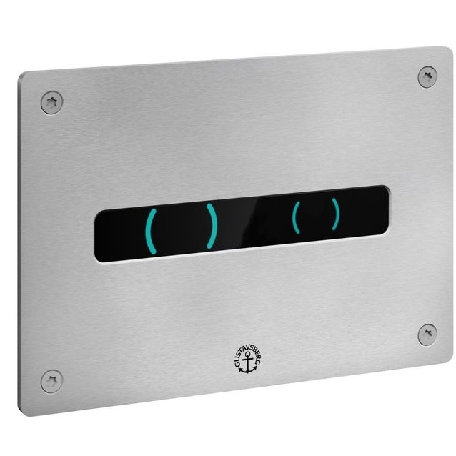 Elektroninen huuhtelupainike Gustavsberg Trimont XS, sensoriohjattu, ruostumaton teräs, kaksoishuuhtelu