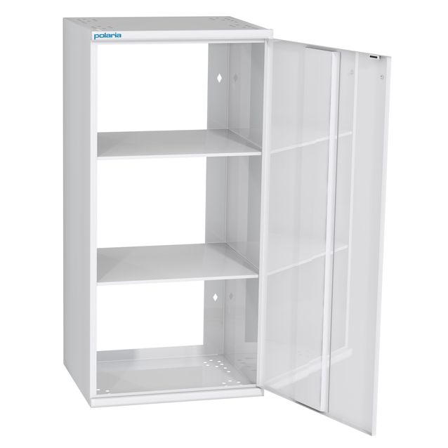 Hyllykaappi Polaria 400x850x350 mm alakaappi oikeakätinen 2 hyllyä valkoinen