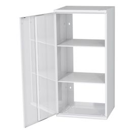 Hyllykaappi Polaria 400x850x350 mm alakaappi vasenkätinen 2 hyllyä valkoinen