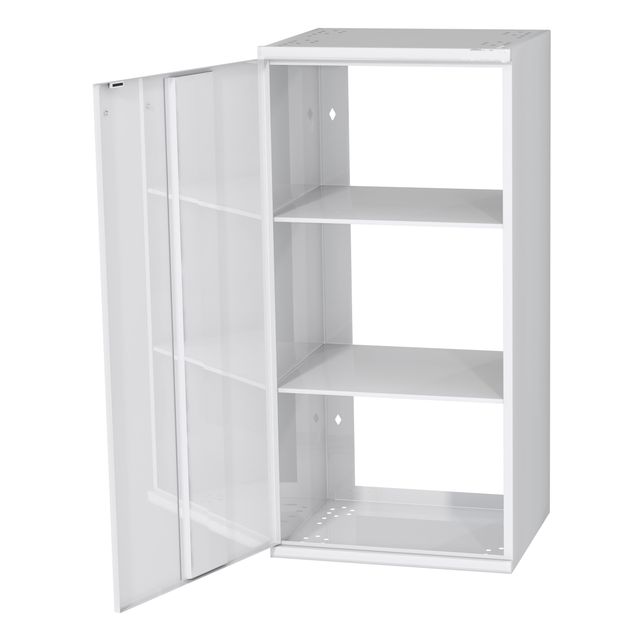 Hyllykaappi Polaria 400x850x350 mm alakaappi vasenkätinen 2 hyllyä valkoinen