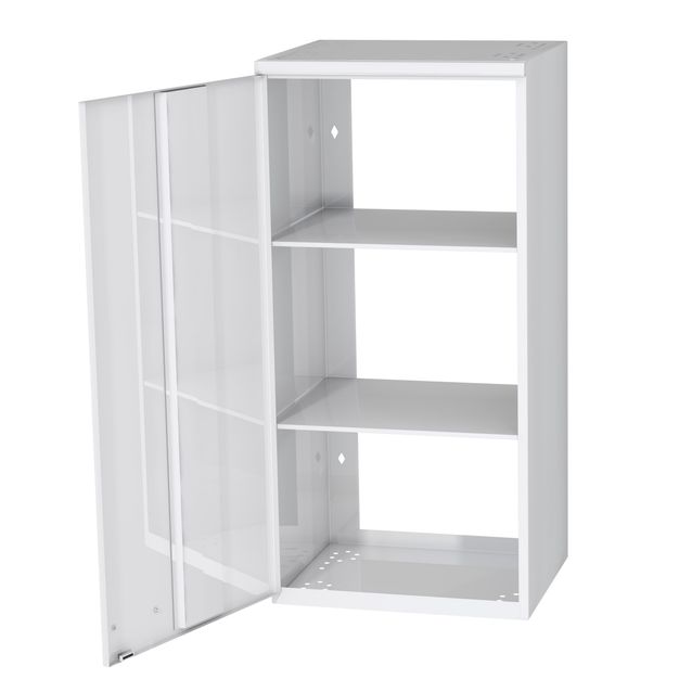 Hyllykaappi Polaria 400x850x350 mm yläkaappi vasenkätinen 2 hyllyä valkoinen