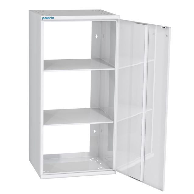 Hyllykaappi Polaria 500x850x350 mm alakaappi oikeakätinen 2 hyllyä valkoinen