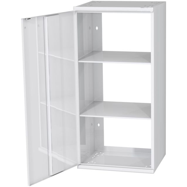 Hyllykaappi Polaria 500x850x350 mm alakaappi vasenkätinen 2 hyllyä valkoinen