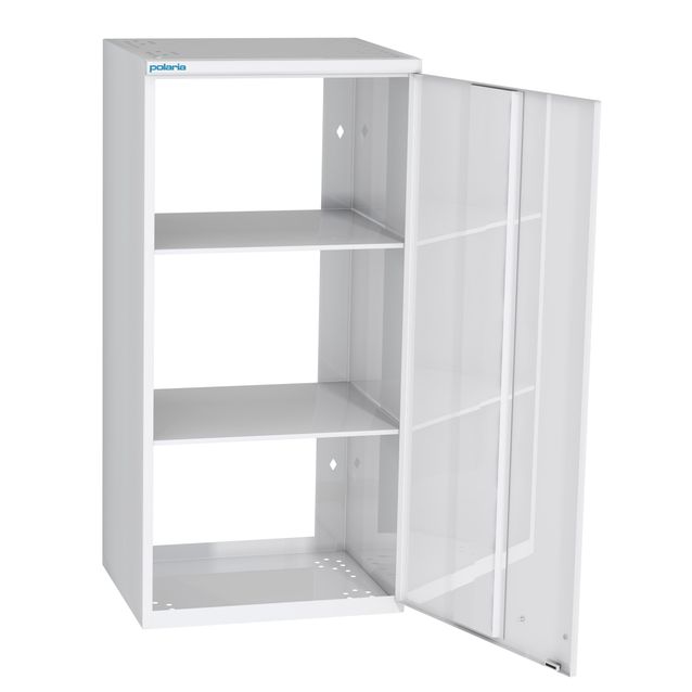 Hyllykaappi Polaria 500x850x350 mm yläkaappi oikeakätinen 2 hyllyä valkoinen