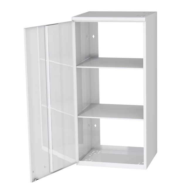 Hyllykaappi Polaria 500x850x350 mm yläkaappi vasenkätinen 2 hyllyä valkoinen