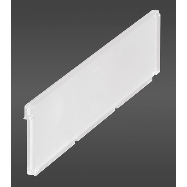 Hyllykorin jakaja 40 on oiva apu korin tavaroiden paikkojen jäsentelyssä ja sen voi kiinnittää myös hyllykorin avoimeen reunaan