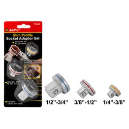 Hylsyadapterisarja AmPro 3-osainen slim