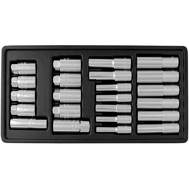 Hylsysarja AmPro 3/8''&1/2'' 23-osainen