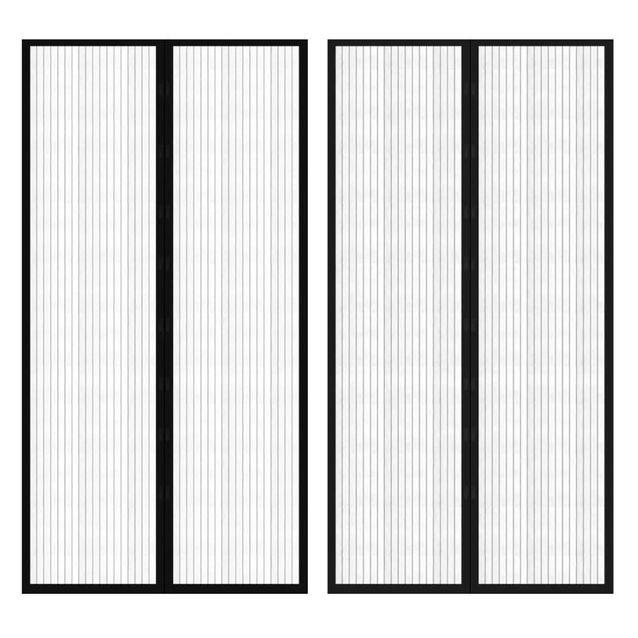 Hyttysverho Oveen 210 x 100 cm 2 kpl Magneeteilla Musta