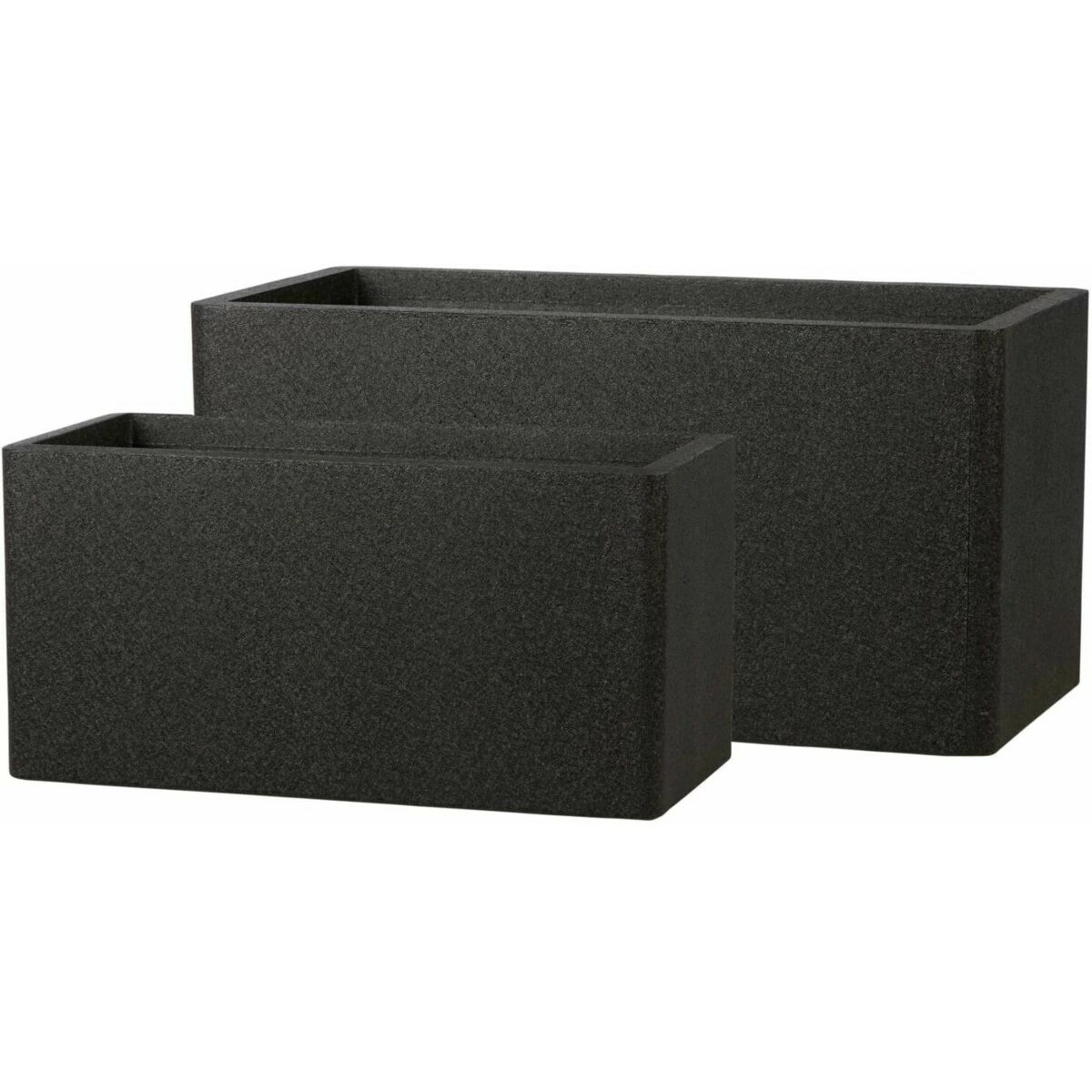 Termoruukku iQbana Rectangle 2 ruukun setti musta