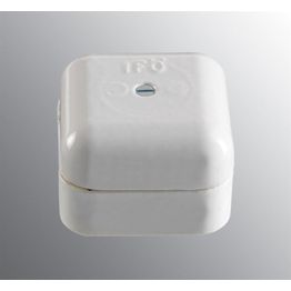 Jakorasia Ifö Electric neliö 50x50 mm pinta-asennus valkoinen posliini