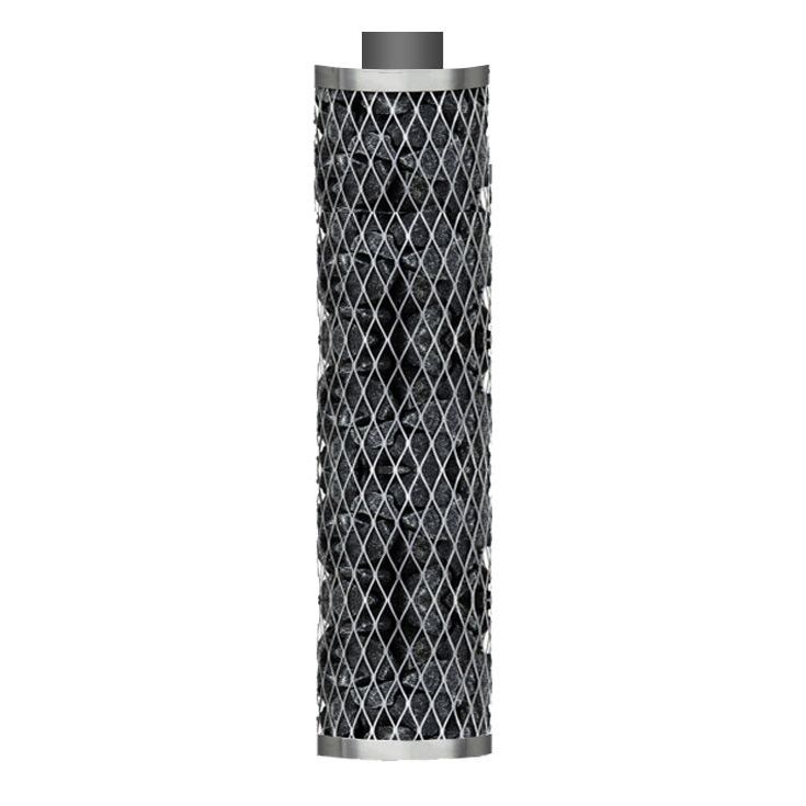 Puukiukaan Plus-kivikori 100 cm + suora poistoputki 105 cm IKI Kiuas