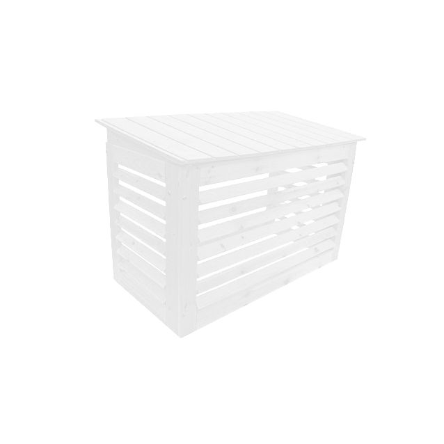 Ilmalämpöpumpun suojakotelo valkoinen W1000 x H680 mm