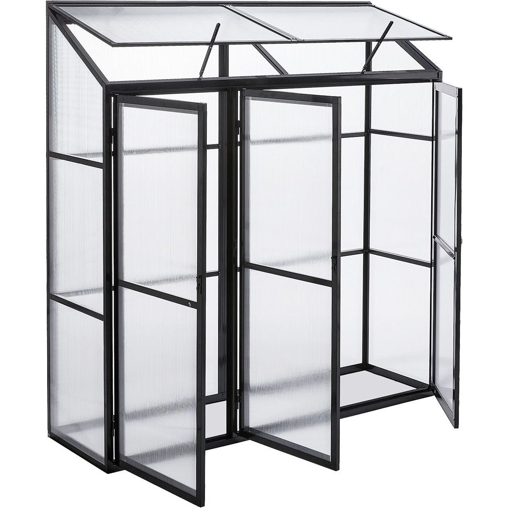 Minikasvihuone Lykke Fjordal, 180x55x190cm, musta
