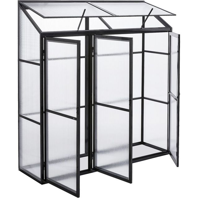 Minikasvihuone Lykke Fjordal, 180x55x190cm, musta