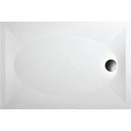 Suihkukulman allas Interia S0020-SET kivimassa 120x90cm valkoinen