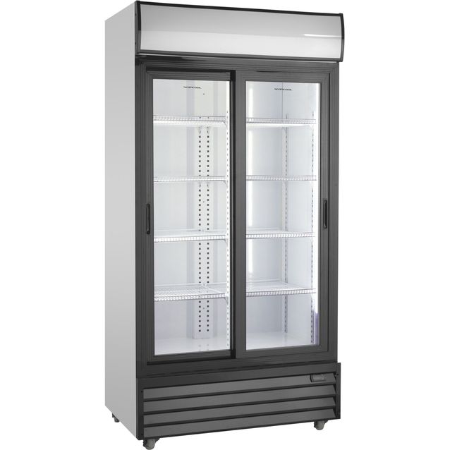 Jääkaappi Scandomestic SD10011SL lasiovella 202x113 cm 823 l musta