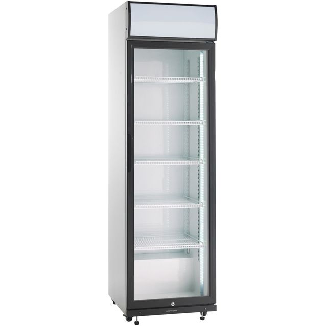 Jääkaappi Scandomestic SD420E lasiovella 198x58 cm 360 l musta