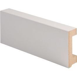 Jalkalista johtouralla Maler 19x58x2750mm MDF valkoinen