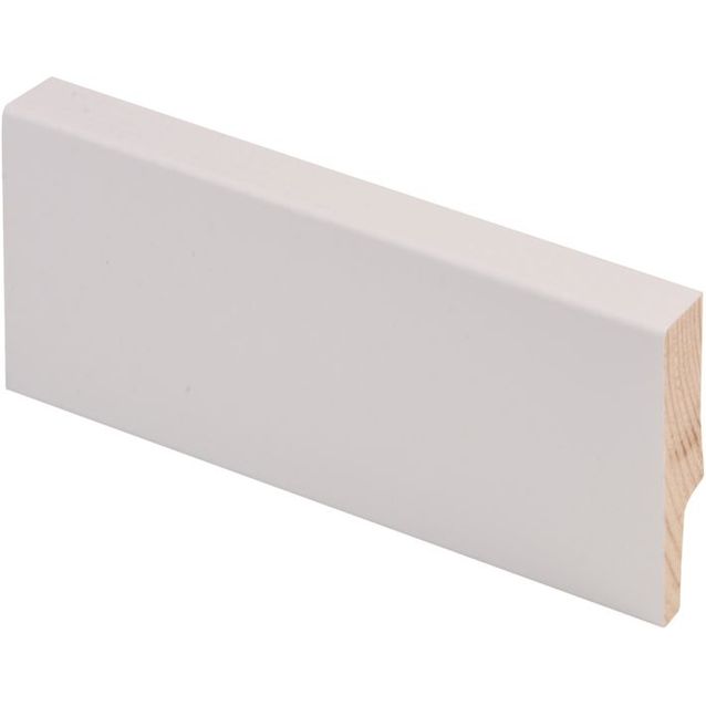 Jalkalista Maler Aava, 12x58x2700mm, mänty, valkoinen