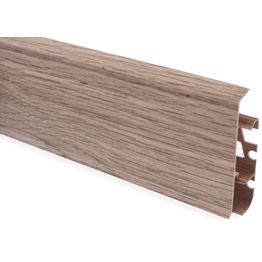 Jalkalista Maler PVC 22x75x2500mm valkotammi