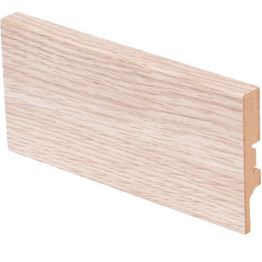 Jalkalista Maler R2 Aava 12x70x2750mm MDF valkolakattu tammi