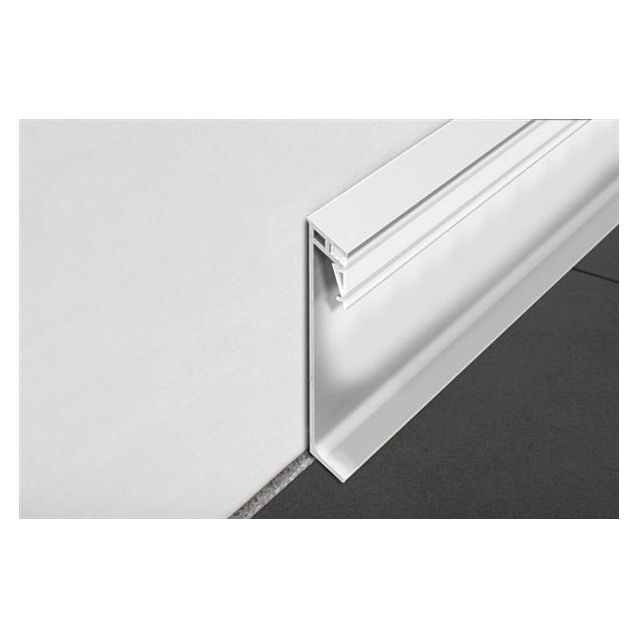 Jalkalista Progress Profiles Proskirting Giled, 2m, 80mm, anodisoitu hopea