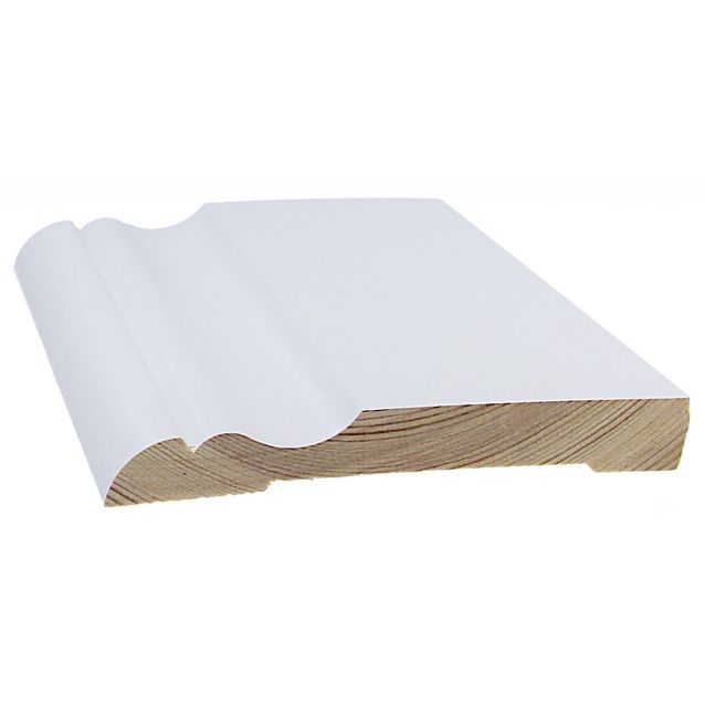 Jalkalista Cent 15x120x3300 mm koriste mänty valkoinen