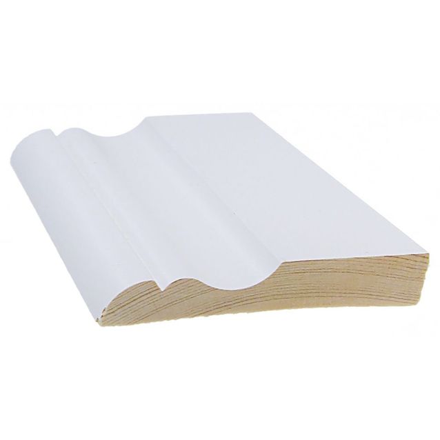 Jalkalista Cent 3059P 15x95x3300 mm koriste mänty valkoinen